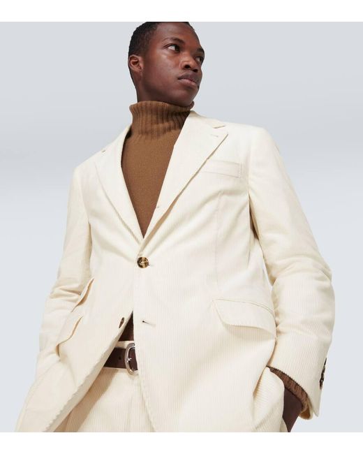Brunello Cucinelli Anzug aus Baumwolle in Natural für Herren