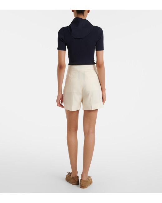 Max Mara White Virgin Wool Shorts