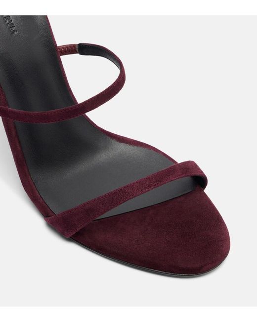 Magda Butrym Multicolor Floral-Applique Suede Mules
