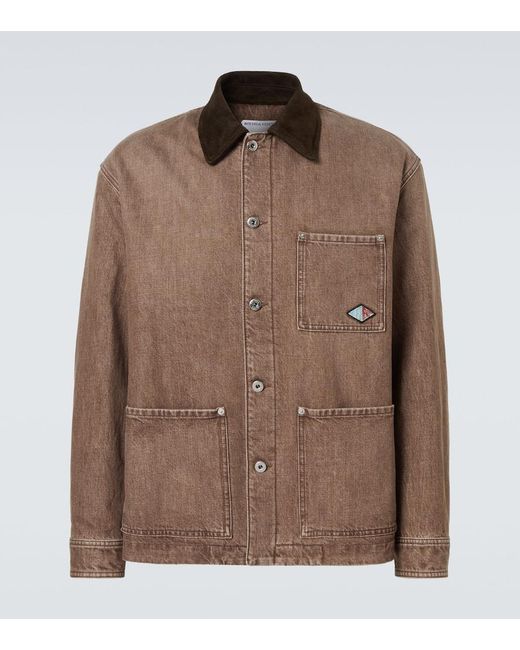 Bottega Veneta Brown Cotton Denim Jacket for men
