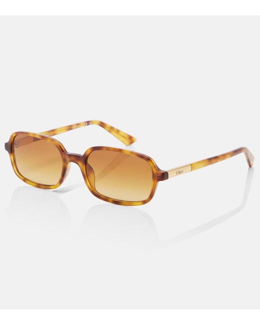 Chloé Brown Judy Rectangular Sunglasses