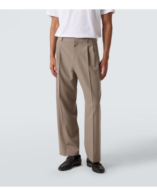 The Row Natural Tarek Wool Straight Pants for men