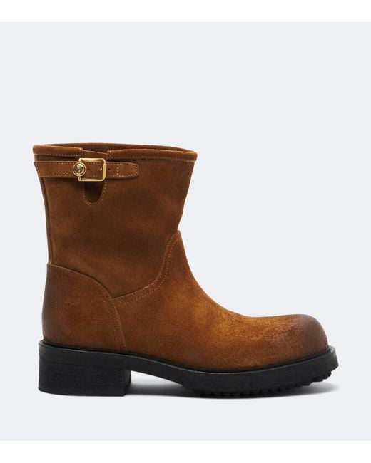 Versace Brown Suede Ankle Boots