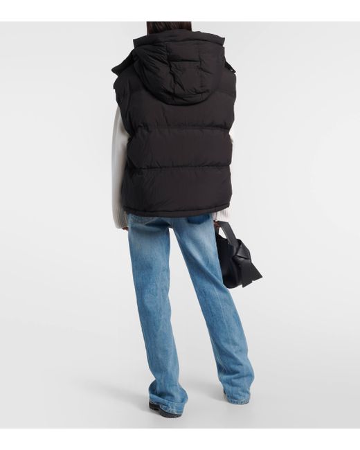 AMI Black Quilted Puffer Vest