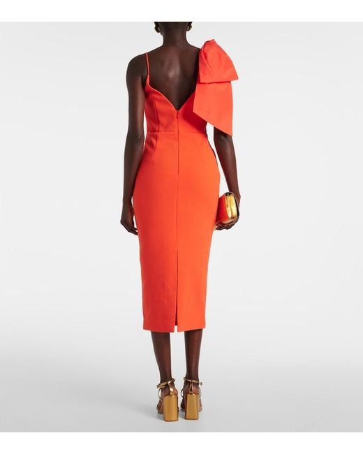 Rebecca Vallance Red Alani Bow-Detail Gown
