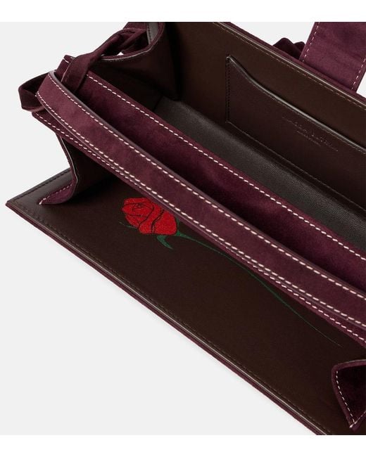 Magda Butrym Purple Apolonia Small Suede Clutch