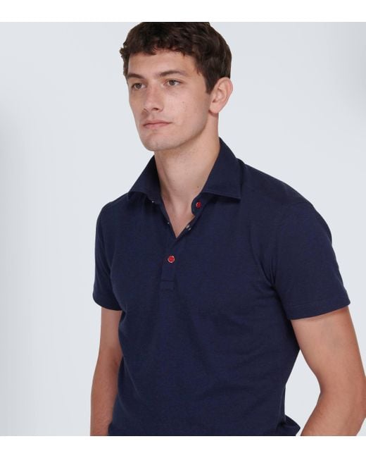 Kiton Blue Postiano Polo Shirt for men