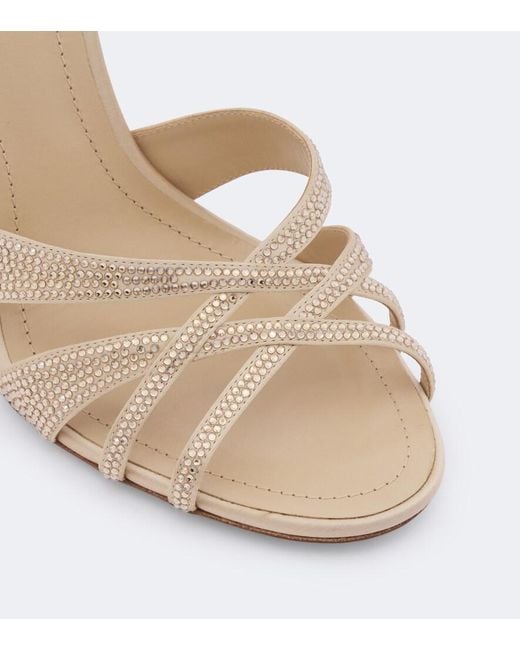 Rene Caovilla Metallic Margot Embellished Satin Sandals