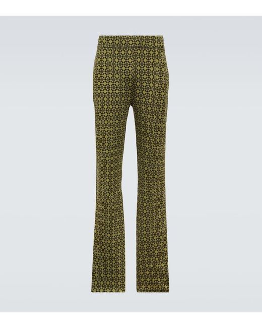 Wales Bonner Green Power Printed Cotton Track Pants for men