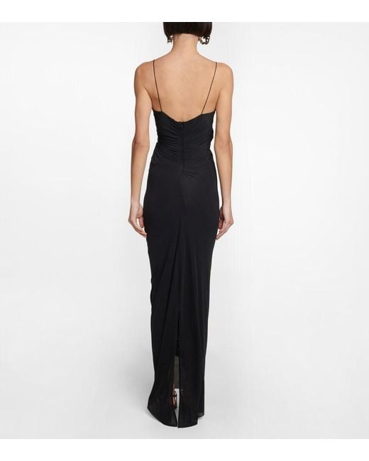 Christopher Esber Black Molded Venus Jersey Maxi Dress