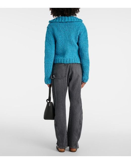 J.W. Anderson Blue Chenille Cardigan