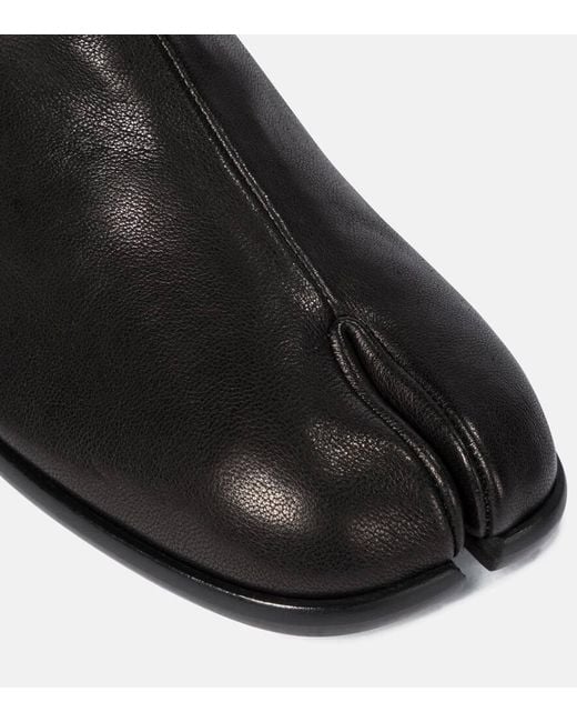 Maison Margiela Black Slip-ons Tabi aus Leder