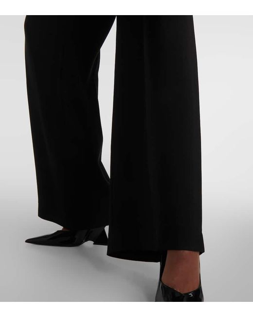 Mugler Cutout Wide-leg Pants in Black | Lyst