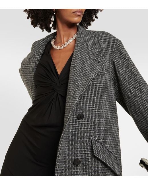 Isabel Marant Black Mantel Sabine Aus Wolle