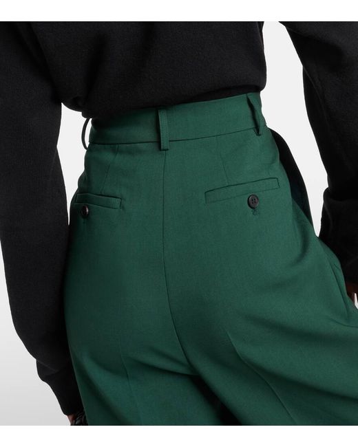 Pantalones rectos Bea de tiro alto Frankie Shop de color Green