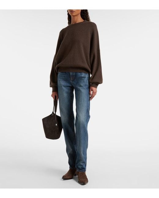 Khaite Brown Clive 35 Suede Ankle Boots