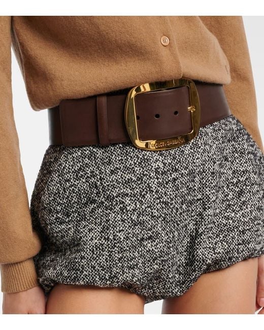 Dolce & Gabbana Black Leather Belt
