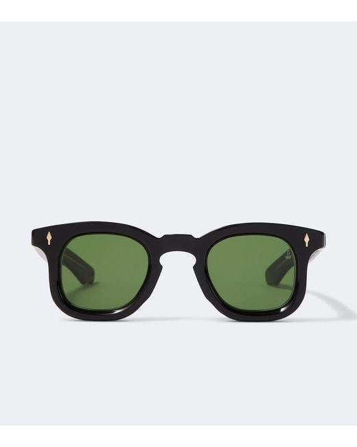 Jacques Marie Mage Green Devaux Round Sunglasses for men