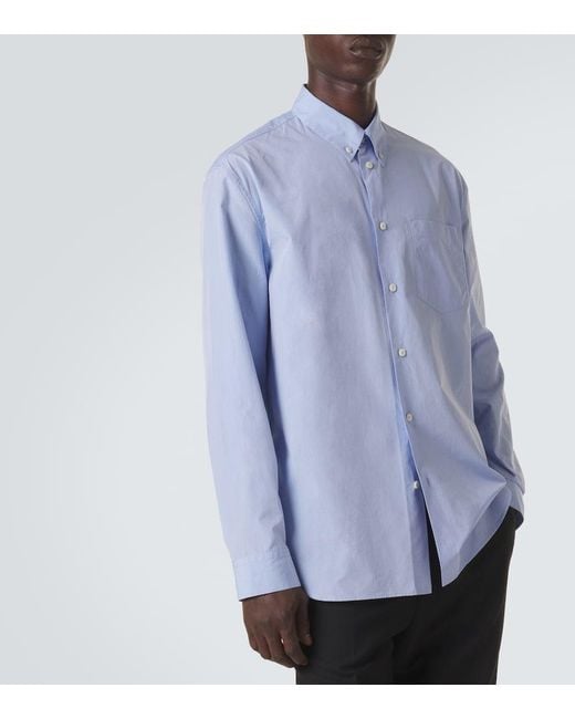 Jil Sander Blue Cotton Shirt for men