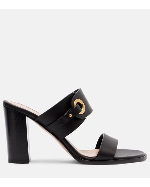 Gianvito Rossi Black Sandalen 85 Aus Leder