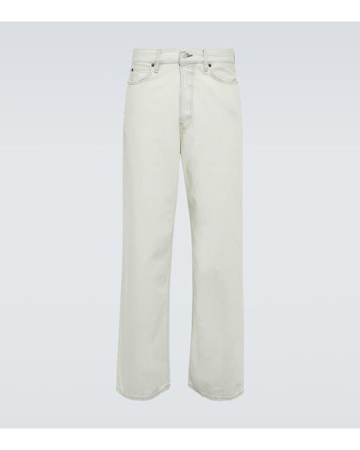 Jeans anchos 1981M de tiro bajo Acne de hombre de color White