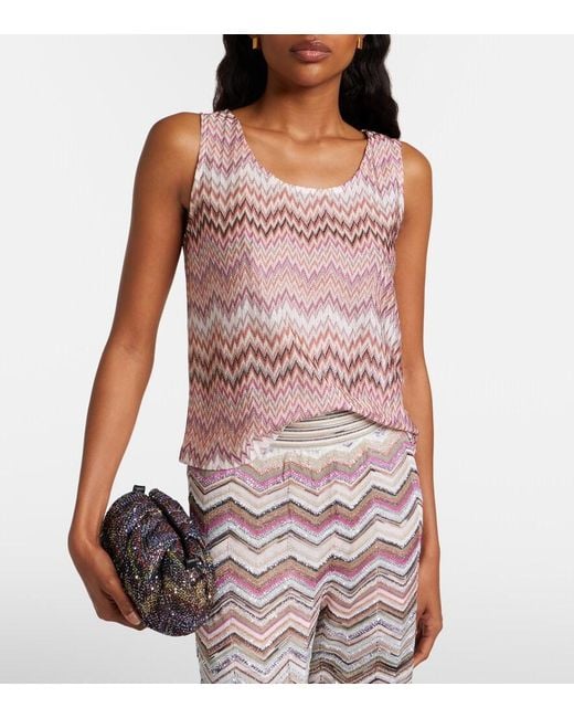 Missoni Pink Zigzag Knitted Top