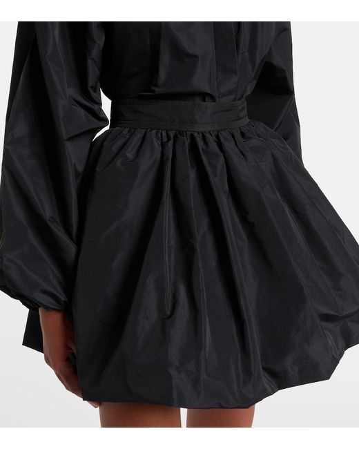 Patou Black Bubble Faille Miniskirt