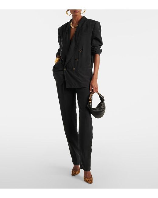 Saint Laurent Black Amalia Mini Leather Shoulder Bag