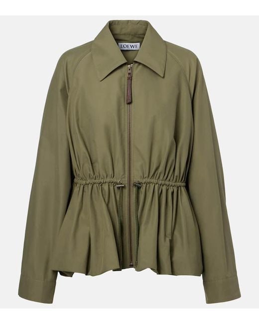 Loewe Green Jacke Aus Einem Baumwollgemisch