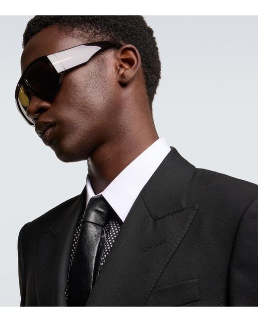 Tom Ford Brown Bronson Aviator Sunglasses for men