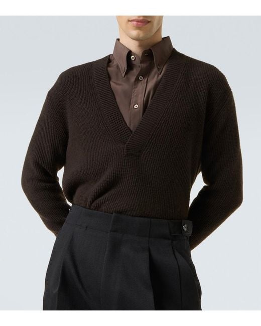 Zegna Black Cashmere Sweater for men