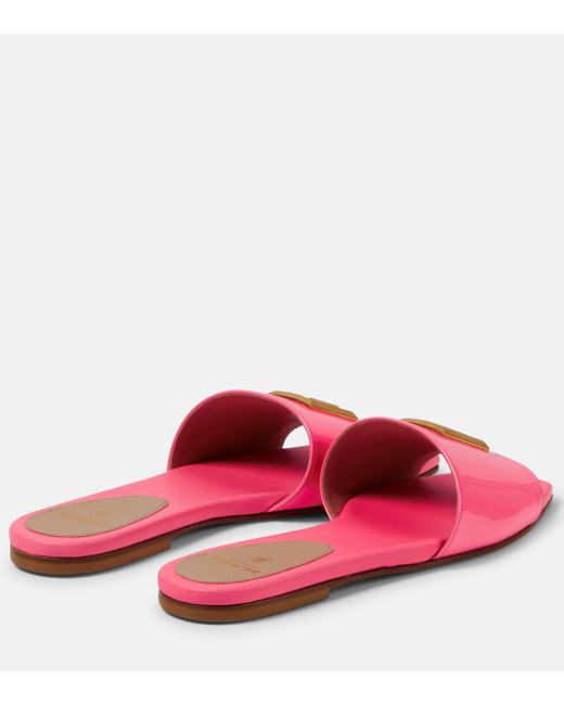 Balmain Pink Patent Leather Sandals