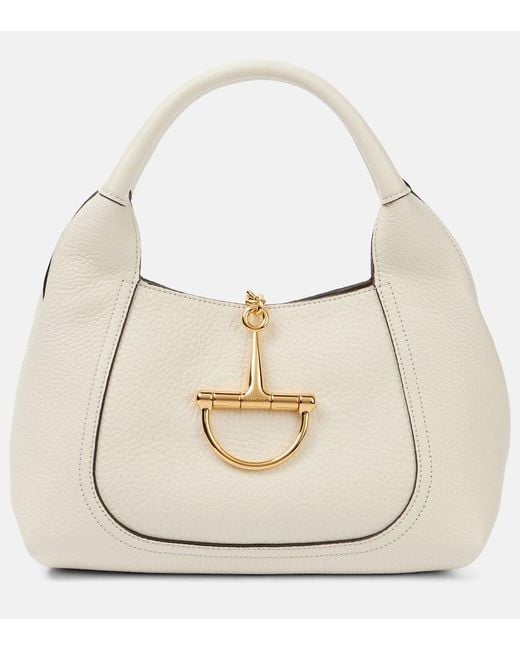 Gucci White Softbit Medium Leather Shoulder Bag