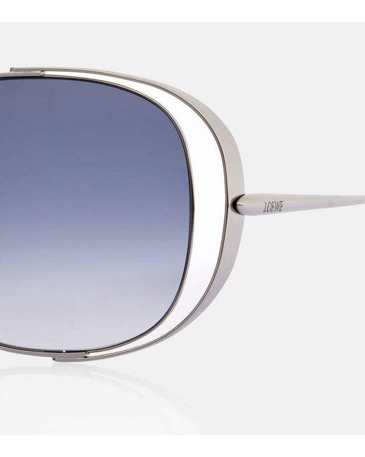 Loewe Blue Eckige Sonnenbrille Signature