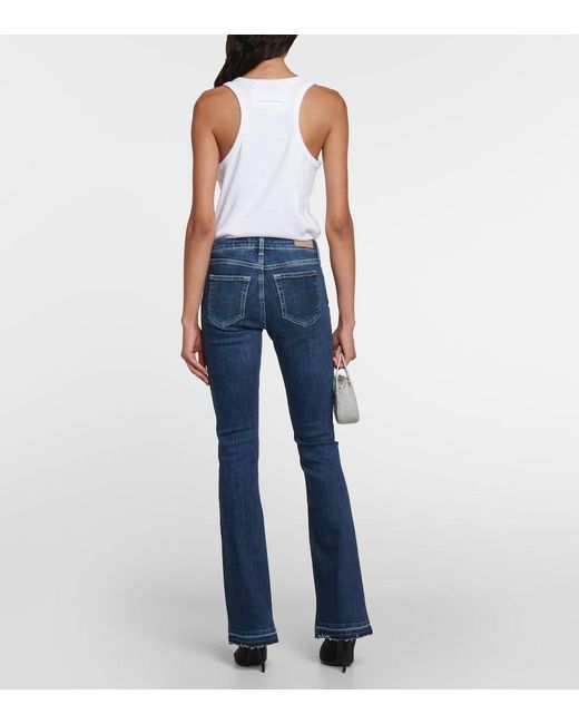 AG Jeans Blue Low-Rise Bootcut Jeans