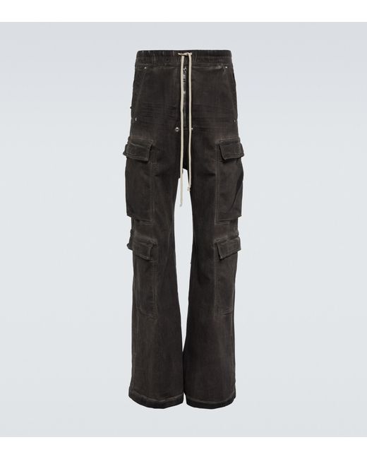 Rick Owens Black Cargo Wide-leg Jeans for men