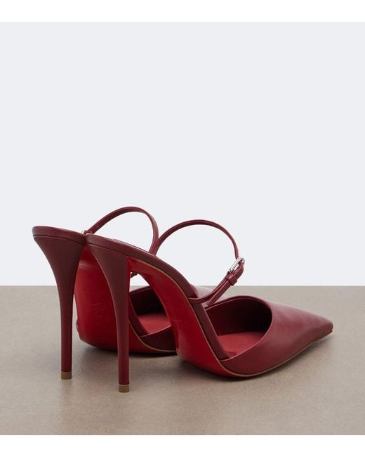 Christian Louboutin Red Milena Leather Mules