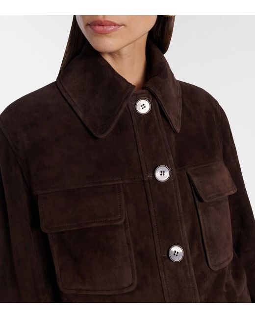 Nour Hammour Brown Lorien Suede Jacket