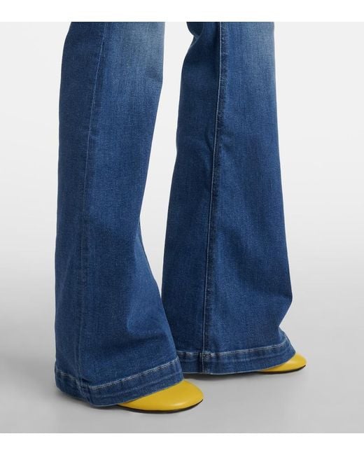 Jeans Flared Tropea A Vita Alta di AG Jeans in Blue