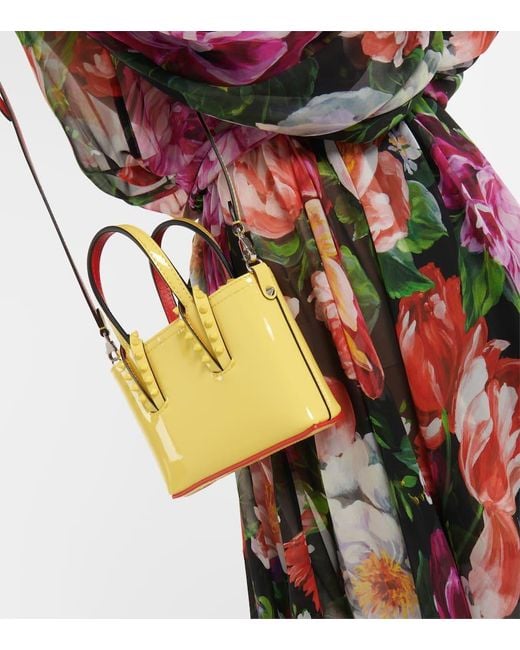 Christian Louboutin Yellow Cabata Patent Leather Tote Bag