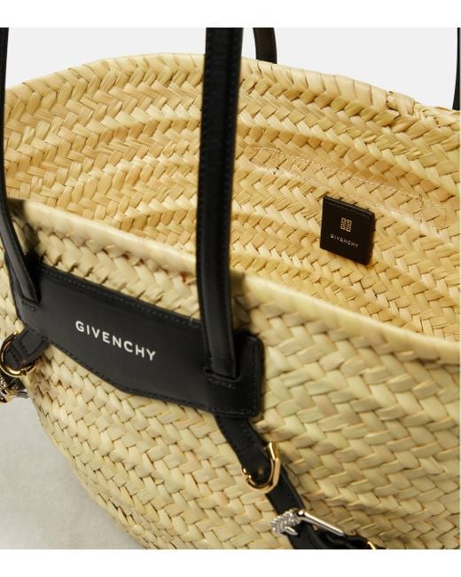 Givenchy Natural Voyou Small Raffia Basket Bag