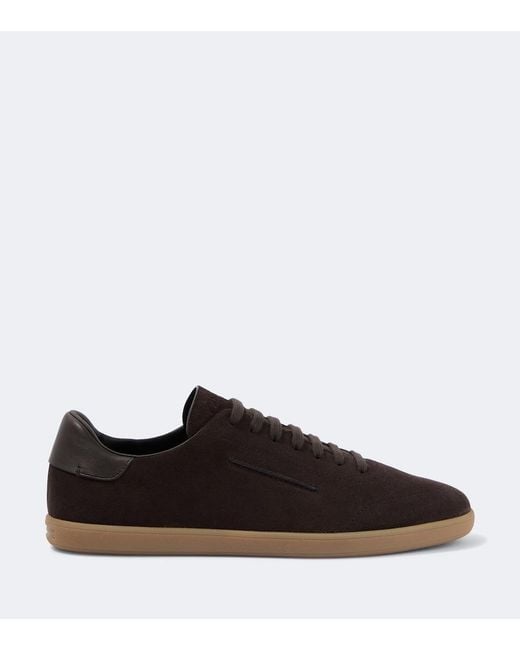Zegna Brown 232 Suede Sneakers for men
