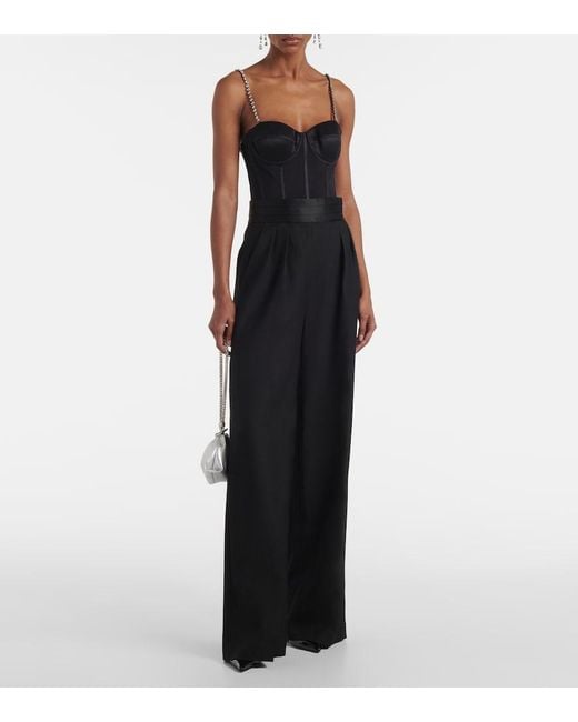 Rebecca Vallance Black Eclipse Wide-Leg Pants