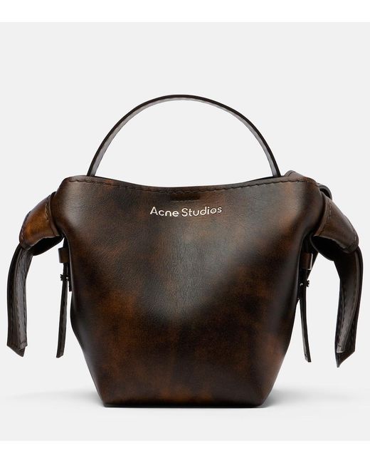 Acne Black Musubi Mini Leather Shoulder Bag