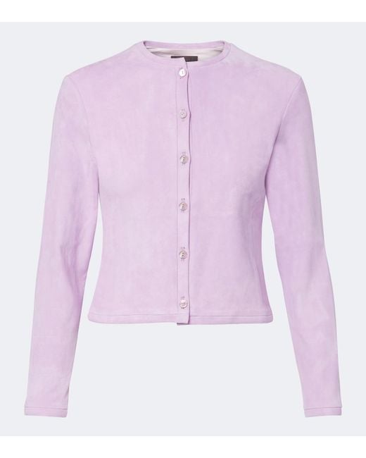 Stouls Purple Astrid Suede Cardigan