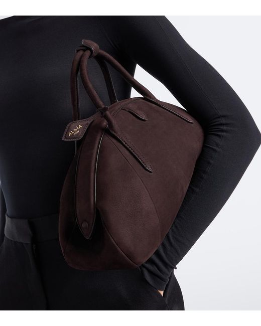 Alaïa Black Purse Small Suede Top-Handle Bag