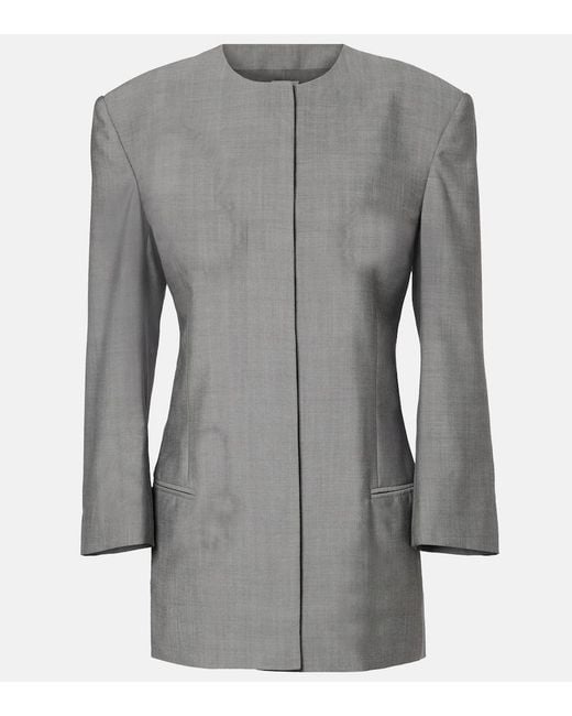 Calvin Klein Gray Parker Wool Jacket