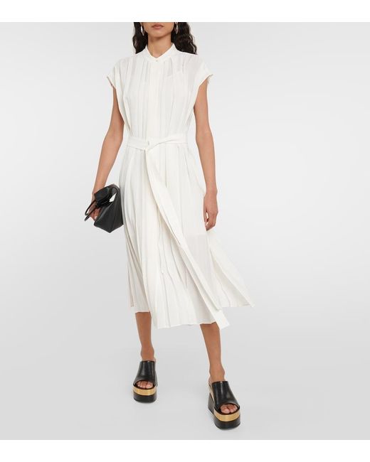 Robe Midi Davidge En Coton Et Soie Joseph en coloris White