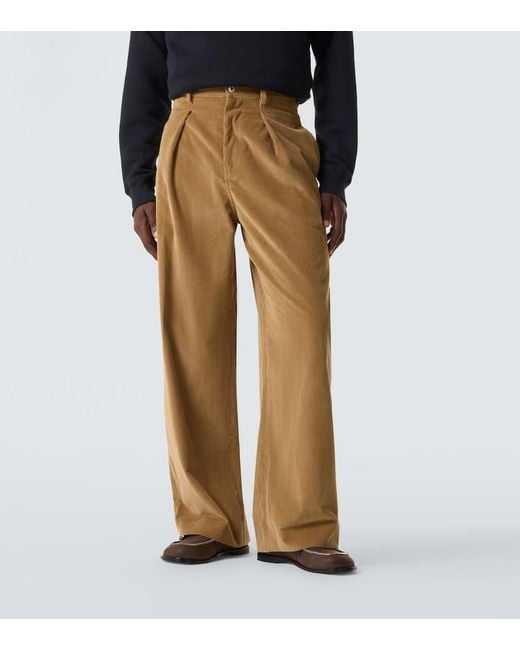 J.W. Anderson Natural Cotton Corduroy Wide-Leg Pants for men