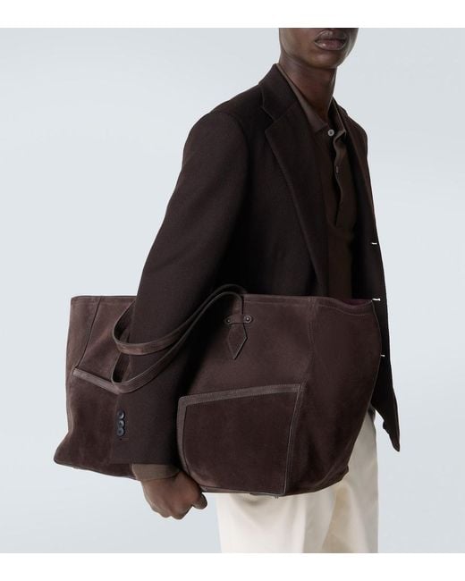Metier Black Sergeant Suede Duffel Bag for men